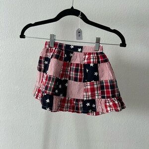 Gymboree Red and Blue Plaid Mini Skirt